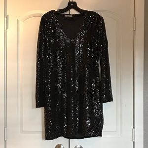 Black sequin dress